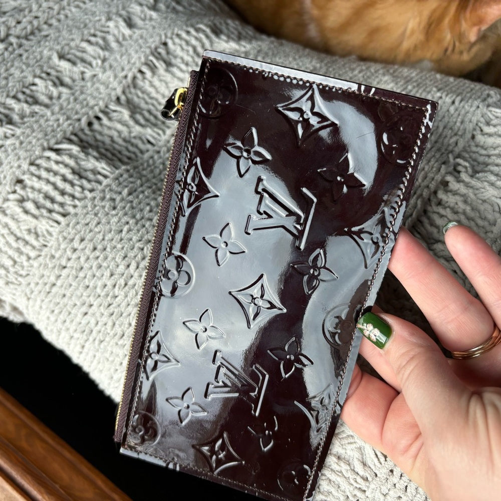 Louis Vuitton Felicie Zippred Pouch Insert Monogram Vernis Leather